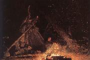 Winslow Homer Campfire oil painting artist